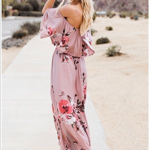 Off the shoulder maxi dress
